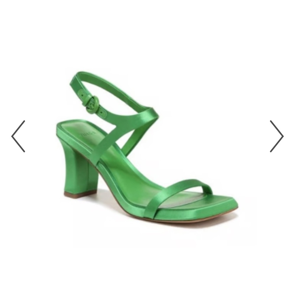 Vince 'Luella 2' Green Satin Sandal